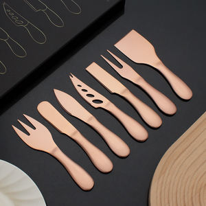 Utensili per formaggio 7 pezzi in acciaio inox affettatrice forchetta per formaggio spandiconcime coltello per formaggio per salumi - Product Image 5