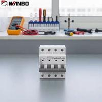Disjoncteur miniature AC Wanbo-115 Gym9-125AC 2P 6kA 63-125A 2 pôles 400V en cuivre, courbe BCD C, 50/60Hz, montage sur rail DIN
