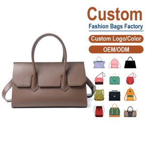 Vintage Genuine Leather Structured <b>Tote</b>, OEM/ODM Custom Factory, Women's Retro Luxury Shoulder Purse - Product Image 1