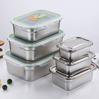 Yolecen IKITCHEN 1000ml rectangulaire en acier inoxydable boîte à lunch micro-ondes 304 métal boîte à bento Logo personnalisé sans BPA nouveau-nés