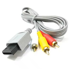 كابل صوت فيديو <span class=keywords><strong>RCA</strong></span> عالي الجودة من ZHENDA وصديقا للجودة 3 مركب لوحدة التحكم Wii مادة PVC رمادية اللون - Product Image 3
