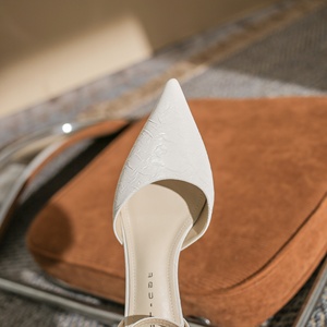 Zapatos de tacón para mujer para fiesta de boda, de gamuza, satén, PU, con puntera de diamantes de imitación, ligeros, antiolor, para exteriores, invierno, club, sin cordones - Product Image 4