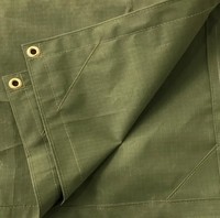 Résistant au vent et aux déchirures, personnalisable, disponible en vert foncé et brun, toile 100% polyester enduite de silicone 12 oz, imperméable