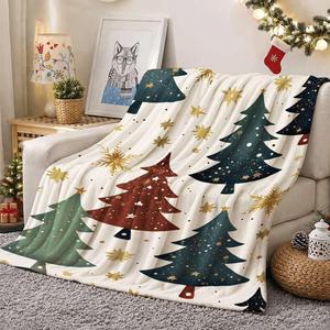 Christmas Christmas Tree Reindeer Gingerbread Flannel <b>Blanket</b> Throw <b>Blanket</b> Nap <b>Blanket</b> Xmas Gift Holiday Decor Super Soft - Product Image 5