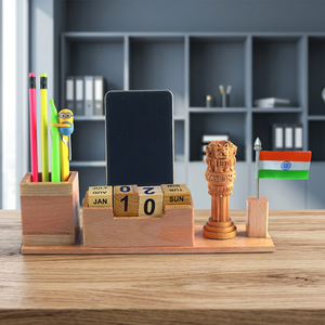 Wooden Pen Holder Desk Organizer Mobile Phone Stand Watch Stand Multi Purpose <b>Office</b> <b>Gift</b> - Product Image 1