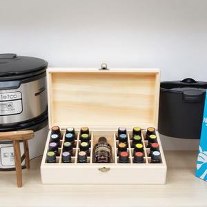 25-Ngăn hình chữ nhật bằng gỗ tinh dầu lưu trữ Hộp sơn mài kỹ thuật 5kg Tải công suất cho thực phẩm & nhà bếp tổ chức - Product Image 6