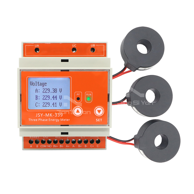 High Quality JSY-MK-339 CT Digital Din Rail Electricity Energy Meter RS485 Smart Meter Analyzer Three Phases Three Wire