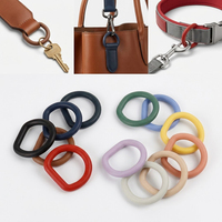 Anneaux en D semi-plastiques et métalliques de 16 mm, 20 mm, 24 mm, multicolores, pour colliers de chien, quincaillerie, sacs, sacs à main, sangles