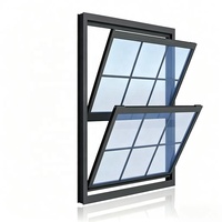 Fenêtre verticale extérieure en aluminium - Vitrage simple pour salon, cuisine, ventilation, facile à nettoyer, construction durable