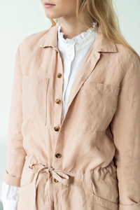 Monos de lino con cinturón medio para mujer Moda larga de invierno Mejor calidad Nuevo estilo 100% Material Verano Nuevo estilo - Product Image 2