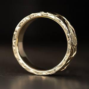 Anello Elegante con Texture Floreale in Rilievo, Stile Etnico Fresco, Gioielli da Donna alla Moda per Uso Quotidiano, Regalo - Product Image 4