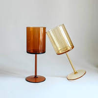 Verres à champagne jetables en plastique PS à pied haut, élégants gobelets à pied fin, style européen et américain