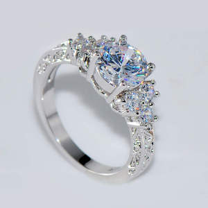 Hot Selling High-Grade Luxury Gold Plated Natural Filled Diamond <b>Rings</b> Unisex Certified None Customization Available Bulk - Product Image 2
