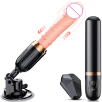 Vibrateur sexuel réaliste 3-en-1 avec fonction chauffante, télécommande, stimulation du point G, ventouse et fonction de poussée pour adultes