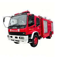 Camion-citerne à eau Isuzu FVR, camion de pompiers à double cabine, pompe à eau de 40 L/min, lance à eau de 60 m pour usage industriel et municipal