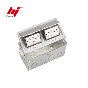 Boîte <span class=keywords><strong>de</strong></span> sol escamotable anti-effraction 20A pour comptoir <span class=keywords><strong>de</strong></span> cuisine avec prise, résistante aux chocs - Product Image 1