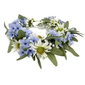 OH Arts Guirnalda de Flores de Rosa y Margarita Simuladas Personalizadas, Estilo Bosque de Hadas y Niña - Product Image 4