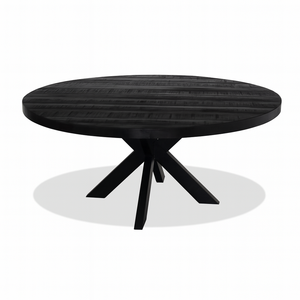 Table à manger ronde <span class=keywords><strong>en</strong></span> <span class=keywords><strong>bois</strong></span> moderne | |   Pieds croisés <span class=keywords><strong>en</strong></span> métal industriel | |   Meubles de salle à manger légers - Product Image 4