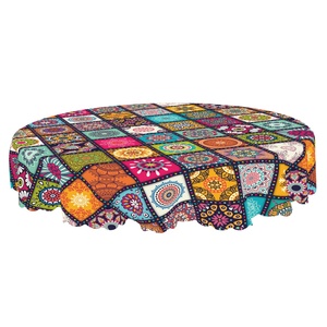 Tovaglia Ovale in Poliestere con Motivo Floreale in Stile Bohémien per Feste e Decorazione della <span class=keywords><strong>Tavola</strong></span> <span class=keywords><strong>da</strong></span> Pranzo - Product Image 5