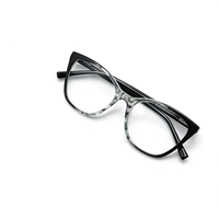 Lunettes de lecture unisexes œil de chat, monture à motif marbré, verres PC à bord complet, anti-lumière bleue, légères et durables