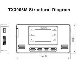 Panneau de commande d'alarme incendie sans fil Tanda TX3003M pour hôtel, usine, entrepôt - Product Image 3