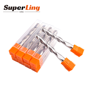 Süper Ling özel katı karbür CNC ahşap oyma uçları 2 flüt Spiral 6mm CNC <span class=keywords><strong>Router</strong></span> Bit için 1/4 top burun End Mill akrilik ahşap - Product Image 5