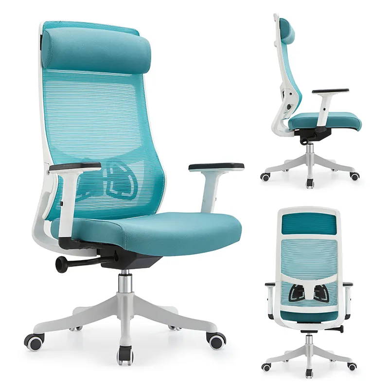 Foshan Modern High Back Executive Computer Best Ergonomic Mesh Office Chair With Headrest