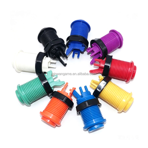 Botón pulsador de plástico estilo Happ de 28 mm para máquina de juego <span class=keywords><strong>Pandora</strong></span> operada con monedas, joystick de <span class=keywords><strong>arcade</strong></span>, controlador PS4, DIY - Product Image 2