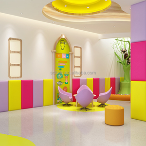 Modern Waterproof Yellow Leather Covered Soft PU Foam <strong>Headboard</strong> <strong>Panel</strong> 3D Peel Stick <strong>Mounted</strong> Upholstered Soundproof for Kids - Product Image 6