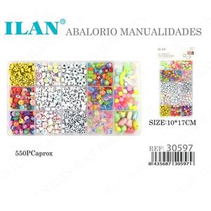 Ilan <b>Bead</b> <b>Set</b> 15 Compartment Box 550Pcs Plastic Craft Jewelry Making Supplies - Product Image 3