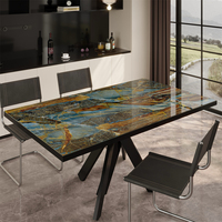 Nappe de pique-nique en PVC écologique imperméable au feu et à l'huile avec protection contre les moisissures Style floral non tissé