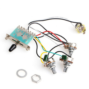 Circuito de tres potenciómetros de 500K para guitarra eléctrica, potenciómetro de 500K para ensamblaje de cableado de guitarra - Product Image 1