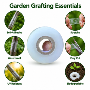 Cinta Autoadhesiva para Injertos de Plantas, Elástica, Impermeable, Biodegradable, para Viveros, Enredaderas, Árboles Frutales - Product Image 1