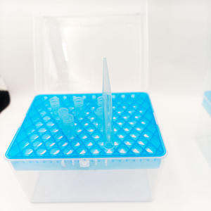 Caja para Puntas de Pipeta, Contenedor de Plástico con 100 Puntas para Pipeta de 1 ml/1000 ul, Uso en Laboratorio - Product Image 1