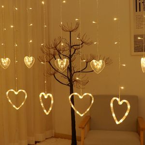 12 Love Heart Holiday String Led <strong>Window</strong> Curtain Icicle Garland Fairy <strong>Lights</strong> for Valentine Wedding Decoration - Product Image 1