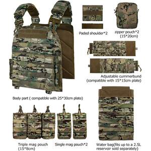 Chaleco táctico VAv YAKEDA con sistema PALS Molle de liberación rápida y ajustable para caza al aire libre y equipo de supervivencia. - Product Image 4