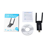 Adaptateur WiFi USB double bande, conception à 2 antennes, interface USB3.0, 1300 Mbps, dongle WiFi BT5.0, récepteur, carte réseau sans fil 2,4 G/5 GHz