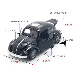 Coche de Juguete de Aleación a Escala 1:36, Modelo de Escarabajo, Puertas Abatibles, Retro, Clásico, de Metal, para Niños, Regalo - Product Image 3