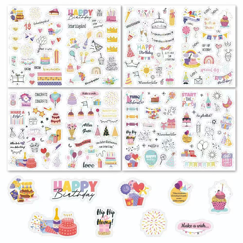 Autocollant Joyeux Anniversaire - C