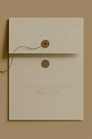 Pochette d'expédition minimaliste biodégradable avec logo personnalisé, porte-documents A4 avec fermeture à cordon, service d'impression OEM pour l'envoi postal