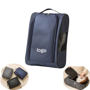 Sac de voyage multifonctionnel portable en maille respirante pour chaussures de sport, avec fermeture éclair, anti-poussière, anti-salissures, écologique - Product Image 1
