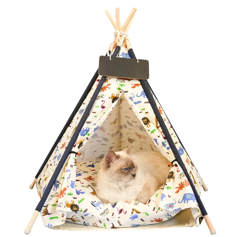 Amazon Outdoor Foldable Portable Cat Durable Breathable Dog Bed Teepee Pet Tent