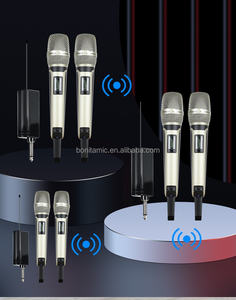 ワイヤレス通信用のプロのダイナミックUHFハンドヘルドマイクカラオケサウンド機器 & 音楽アンプ用 - Product Image 5