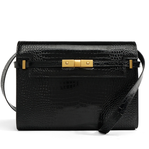 Nuova Borsa a Tracolla Manhattan di Alta Qualità in Vera Pelle con Texture Coccodrillo, Borsa a Spalla Singola - Product Image 1