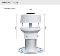 Sensor 4 en 1, Anemómetro Ultrasónico, Detector de Velocidad del Viento, Temperatura y Humedad, Protección IP65, Rango de Temperatura Operativa de -20°C a 70°C