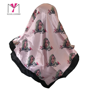 Écharpes en soie de luxe avec logo personnalisé, écharpes en gros, écharpes pour femmes, hijab - Product Image 6
