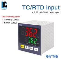 Thermostat numérique PID Contrôleur de température K J E PT100 Entrée multiple SSR + RELAIS Sortie 4-20ma TC4L 96*96mm Taille du panneau