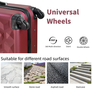 ODM OEM Ensembles de bagages de luxe 3 pièces légers classiques simples étanches Valise cabine à roulettes 4 roues avec serrure à combinaison pour - Product Image 5