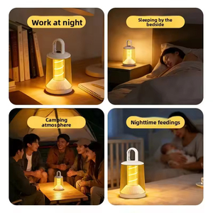 Lámpara de Camping Recargable de Doble Función LED Dos en Uno, Impermeable para Exteriores, con Control Táctil, Luz Nocturna Ambiental para Tienda de Campaña - Product Image 4