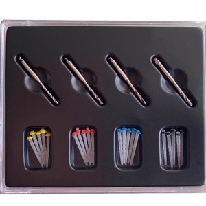 Jeu de forets dentaires, tête de 1,6 mm, tige de 3/32 pouces, manuel, pour la restauration dentaire et la prévention des caries, certifié CE - Product Image 1